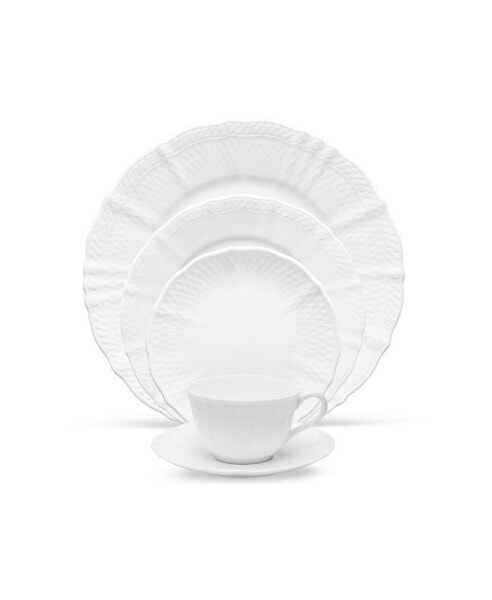 Cher Blanc 5 Piece Round Place Setting