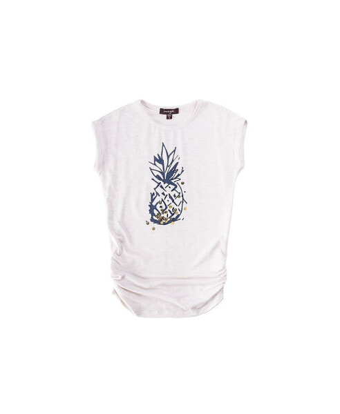 Child Annie Pineapple Oatmeal Graphic Jersey Tunic