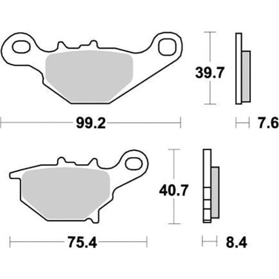 Тормозные накладки синт. MOTO-MASTER Suzuki 094821 Nitro 85 RM 17/14/ 2019-2022