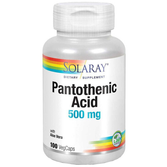 SOLARAY Pantothenic Acid 500mgr 100 Units