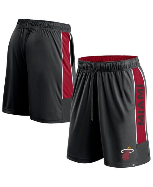 Men's Black Miami Heat Game Winner Defender Shorts