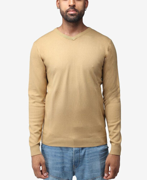 Men's Basic V-Neck Pullover Midweight Sweater