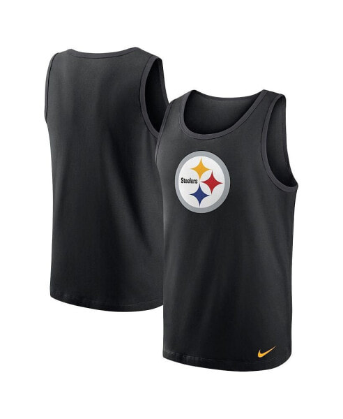 Men's Black Pittsburgh Steelers Tri-Blend Tank Top