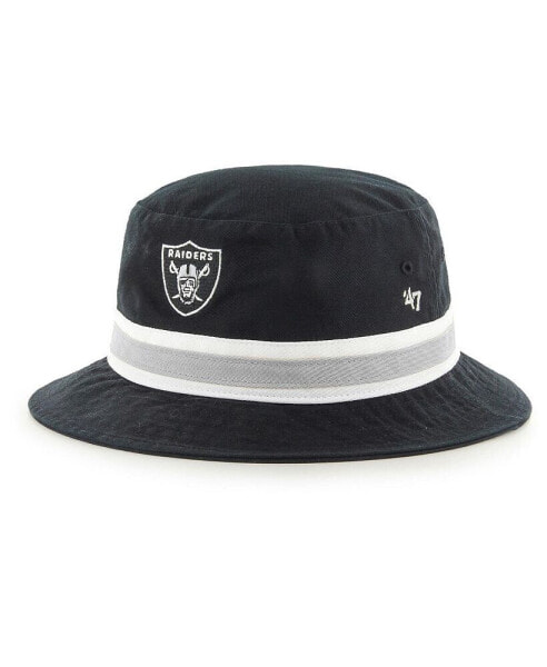 Men's Black Las Vegas Raiders Striped Bucket Hat