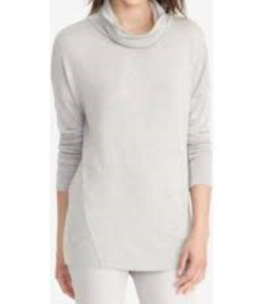 Lauren Ralph Lauren Women's Cowl Neck Long Sleeve Sweater Platinum Heather L