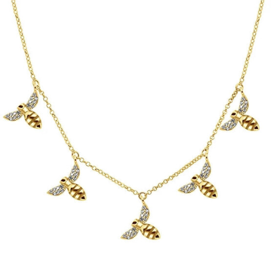 Playful gold-plated silver necklace with NCL17Y pendants