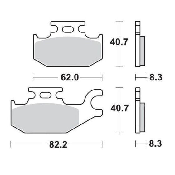 MOTO-MASTER Suzuki 095711 Sintered Brake Pads