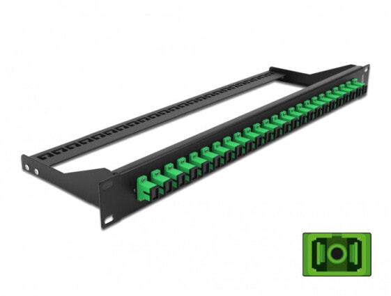 Delock 43381 - Fiber - SC - Black - Green - Rack mounting - 1U - 482.6 mm