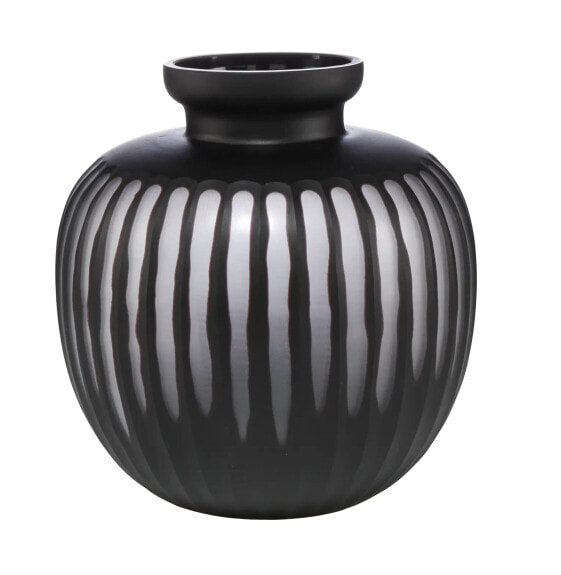 Vase Black Carved
