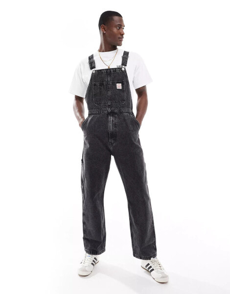 Levi's Workwear straight fit dungaree jeans in black