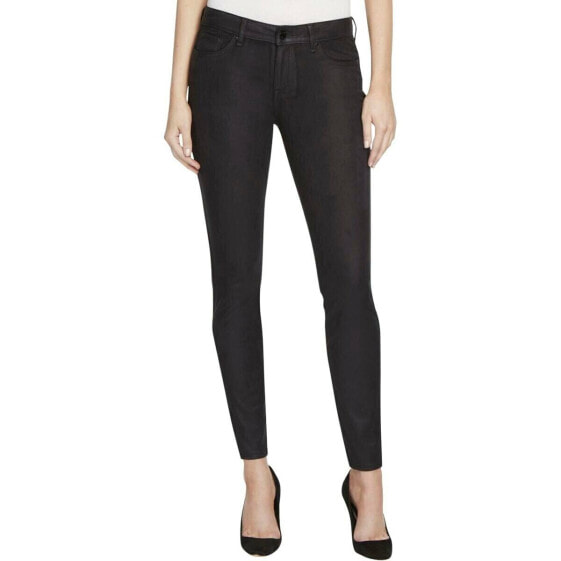 William Rast Women's Perfect Faux Suede Flat Front Skinny Pants Black 25
