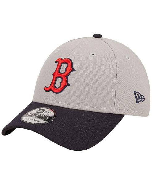 Men's Gray, Navy Boston Red Sox League 9FORTY Adjustable Hat