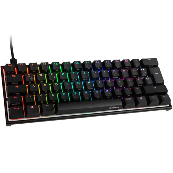 Ducky Mecha Mini Gaming Tastatur, MX-Red, RGB-LED - schwarz