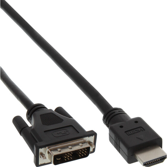 InLine HDMI-DVI Cable HDMI male / DVI male 18+1 black 0.5m