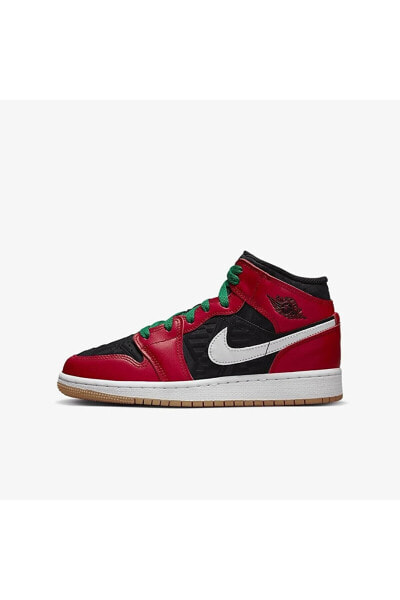 Jordan 1 Mid Se Christmas (GS) - Dq8418-006 Kadın Jordan Spor Ayakkabısı