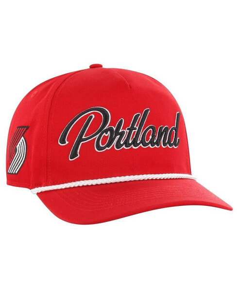 Men's Red Portland Trail Blazers Overhand Logo Hitch Adjustable Hat