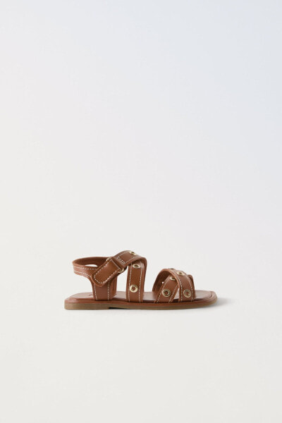 Детские сандалии ZARA с заклепками и текстильной застежкой "STUDDED SANDALS"