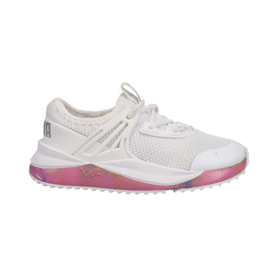 Puma Pacer Future Bleached Ac Lace Up Infant Girls White Sneakers Casual Shoes