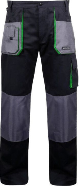 Спецодежда рабочая LAHTI PRO бавовняные штаны черно-зеленые размер М (L4050650)