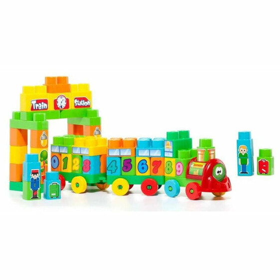 Конструктор Molto Lorry with Building Blocks Train Station.