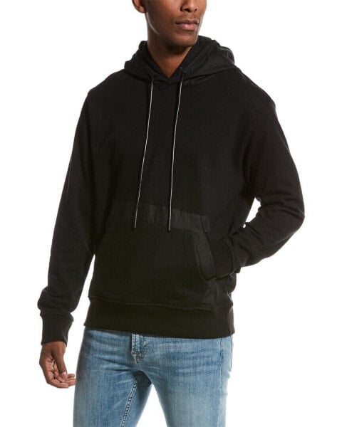 Rta Caine Linen-Trim Hoodie Men's Black S