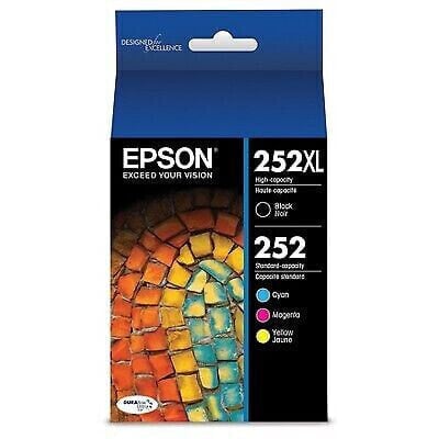 Epson 252XL Black, 252 C/M/Y Combo 4pk Ink Cartridges - Black, Cyan, Magenta,