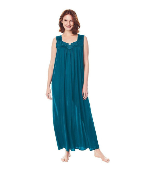 Plus Size Only Necessities Long Tricot Knit Nightgown