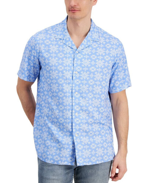 Men's Colette Medallion-Print Resort Camp Shirt, Created for Macy's