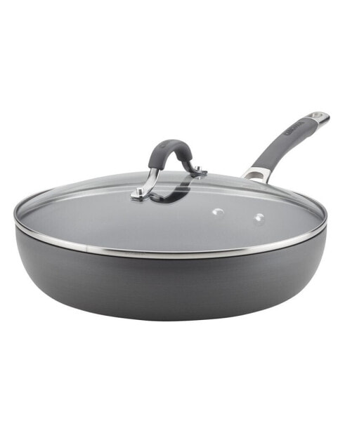 Radiance Hard-Anodized Nonstick 12" Covered Deep Skillet