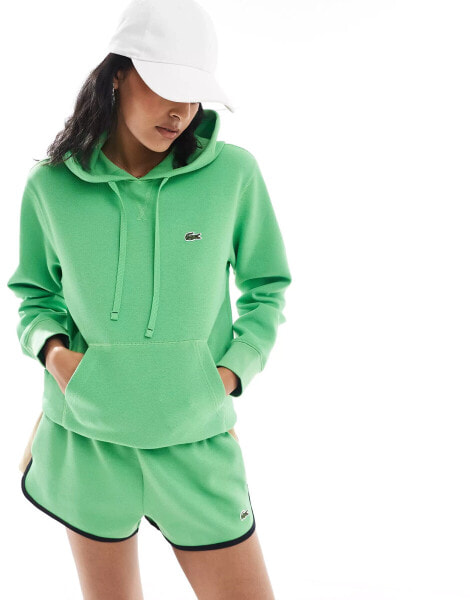 Lacoste logo hoodie in bright green