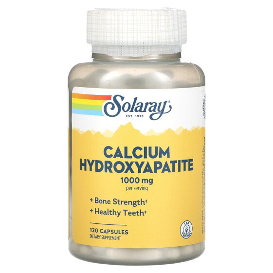 Кальциевый гидроксиапатит препарат, 1,000 мг, 120 капсул (250 мг в капсуле) от SOLARAY