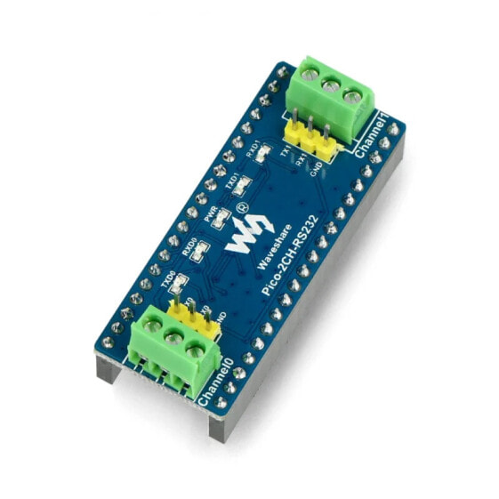 2-channel RS232 SP3232EEN transceiver module for Raspberry Pi Pico, UART - RS232 - Waveshare 19979
