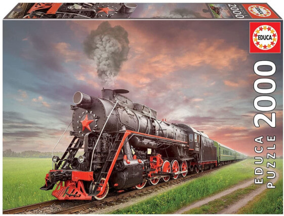 Educa 18503, Steam Locomotive, 2000 Piece Puzzle for Adults and Children from 12 Years, Train, Railway, Colourful