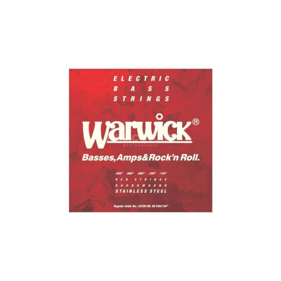 Warwick 42300 Red Electric 5-String Med-Light 040-130