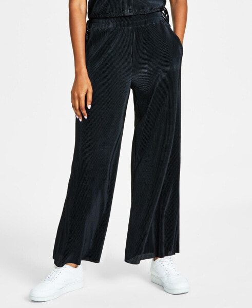 Petite Knit Wide-Leg Pants, Created for Macy's