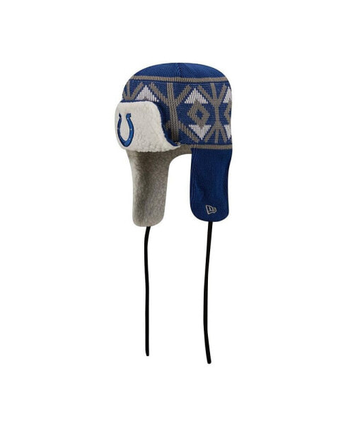 Men's Royal Indianapolis Colts Knit Trapper Hat