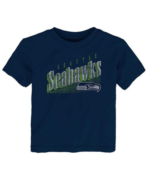 Toddler Boys and Girls College Navy Seattle Seahawks Winning Streak T-shirt