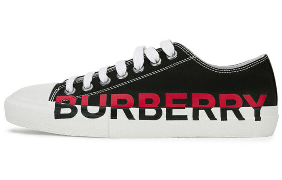 Burberry博柏利 标志印花棉质 时尚板鞋 男款 黑红 / Кроссовки Burberry Shooter 80314011