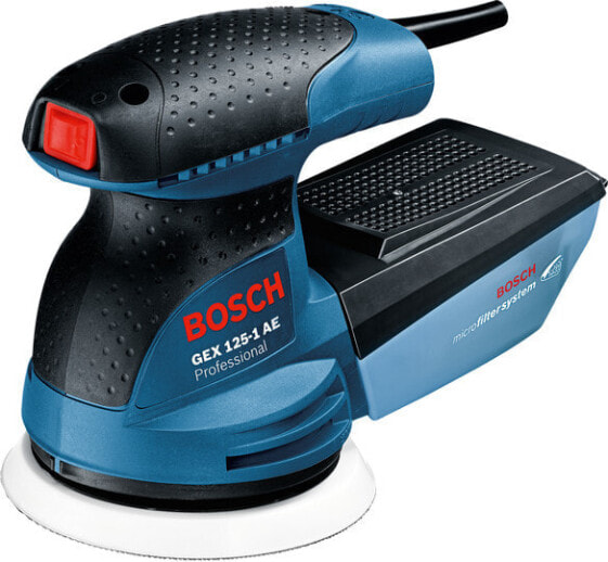 Bosch GEX 125-1 AE Professional - Orbital sander - Velcro - Black,Blue,Red - 7500 RPM - 12000 RPM - 15000 OPM