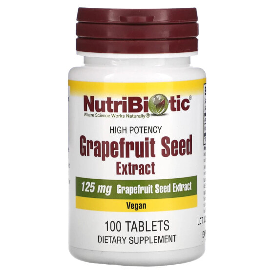 Антиоксидант Nutribiotic Экстракт семян грейпфрута, 125 мг, 100 таблеток