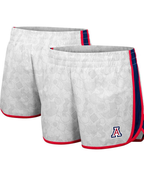 Women's White, Navy Arizona Wildcats The Plastics Geo Print Shorts