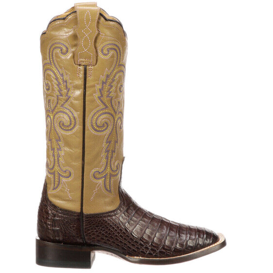 Lucchese Annalyn Crocodile Embroidery Square Toe Cowboy Womens Size 6 B Casual