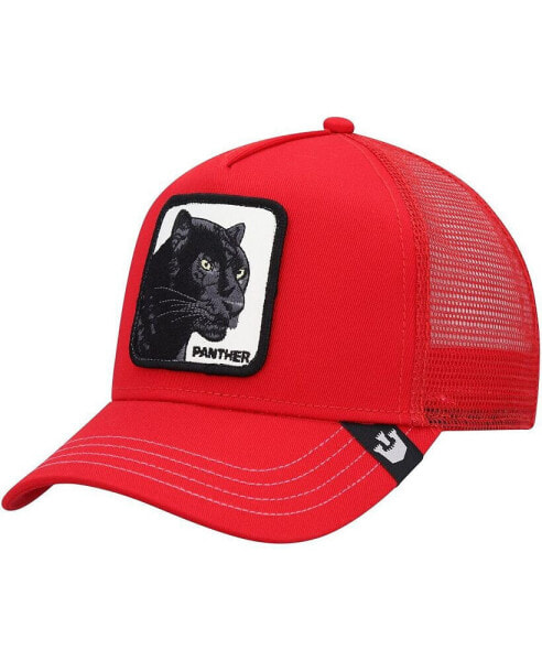 Men's Red The Panther Trucker Adjustable Hat