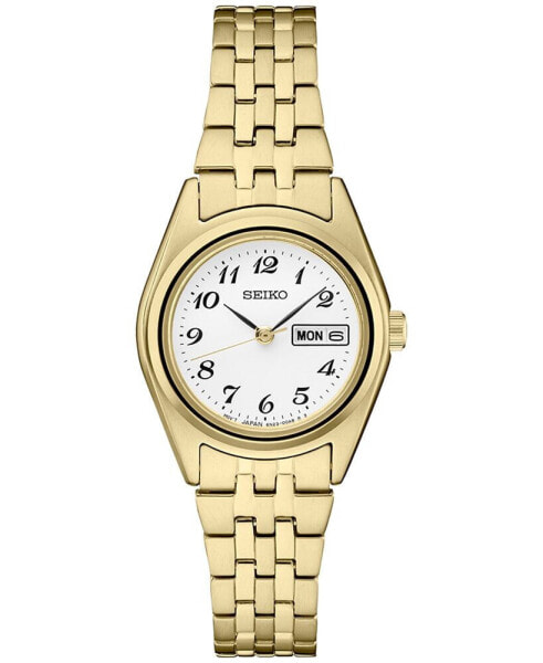 Women's Analog Essentials Gold-Tone Stainless Steel Bracelet Watch 25mm