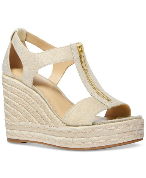 Berkley Zipper Espadrille Platform Wedge Sandals