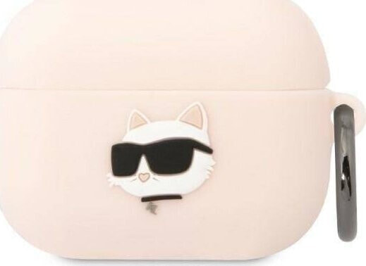 Karl Lagerfeld Etui Karl Lagerfeld KLAPRUNCHP Apple AirPods Pro cover różowy/pink Silicone Choupette Head 3D