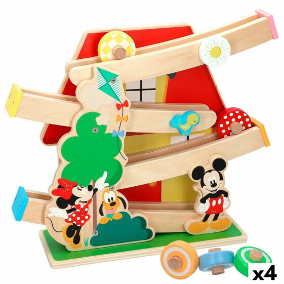 Деревянная дорожка с рампами для автомобилей Disney 5 Предметы 4 штук 33,5 x 28 x 9,5 cm