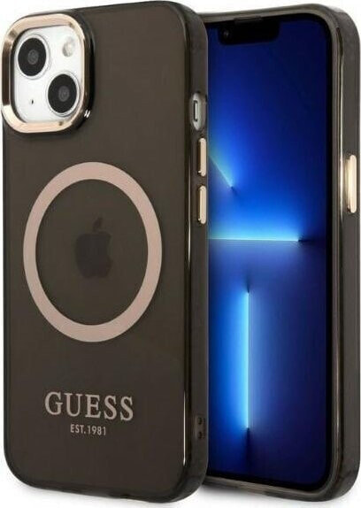 Guess Guess GUHMP13MHTCMK iPhone 13 6,1" czarny/black hard case Gold Outline Translucent MagSafe NoSize