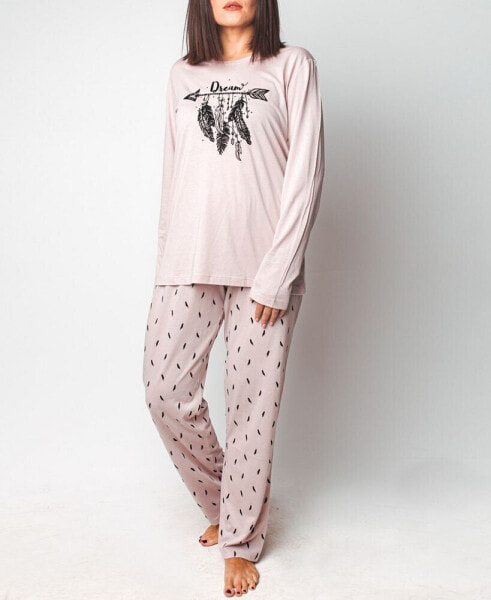 Пижама MOOD Pajamas мягкая с длинным рукавом