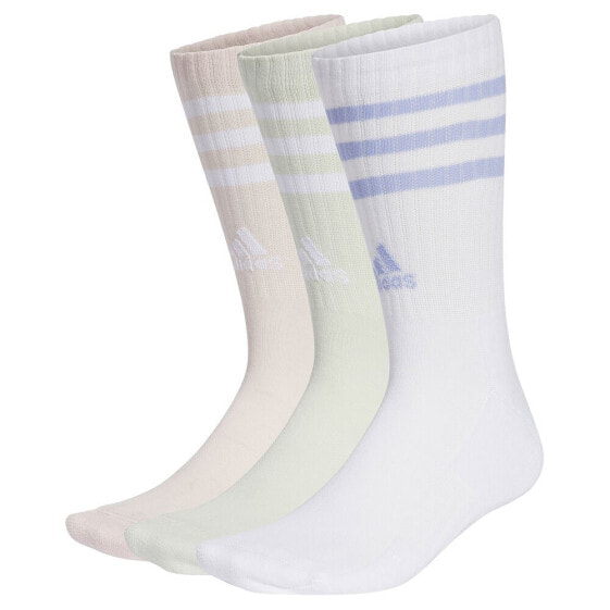 ADIDAS Cushioned 3 Stripes crew socks 3 pairs